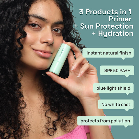DEW IT ALL: 3-in-1 Primer & Sunstick with SPF 50 PA ++