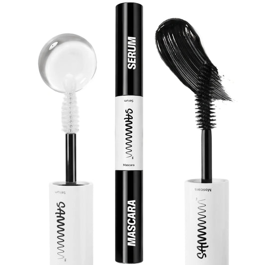 DOUBLE TAKE Lash Boosting Care Serum + Volumizing Masca