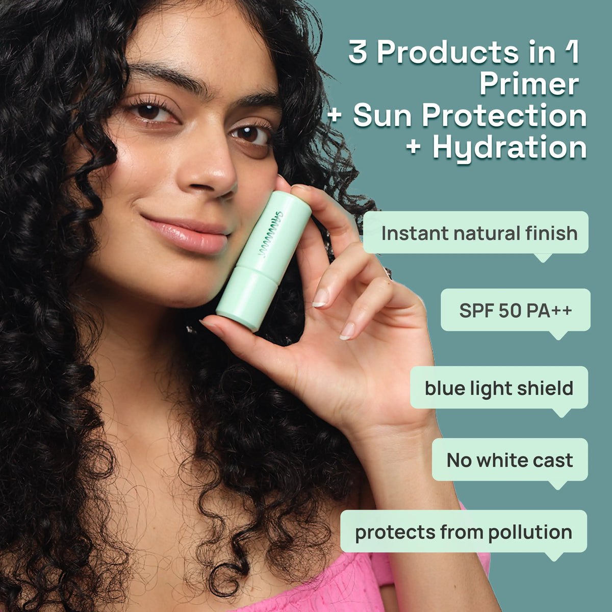 DEW IT ALL: 3-in-1 Primer & Sunstick with SPF 50 PA ++