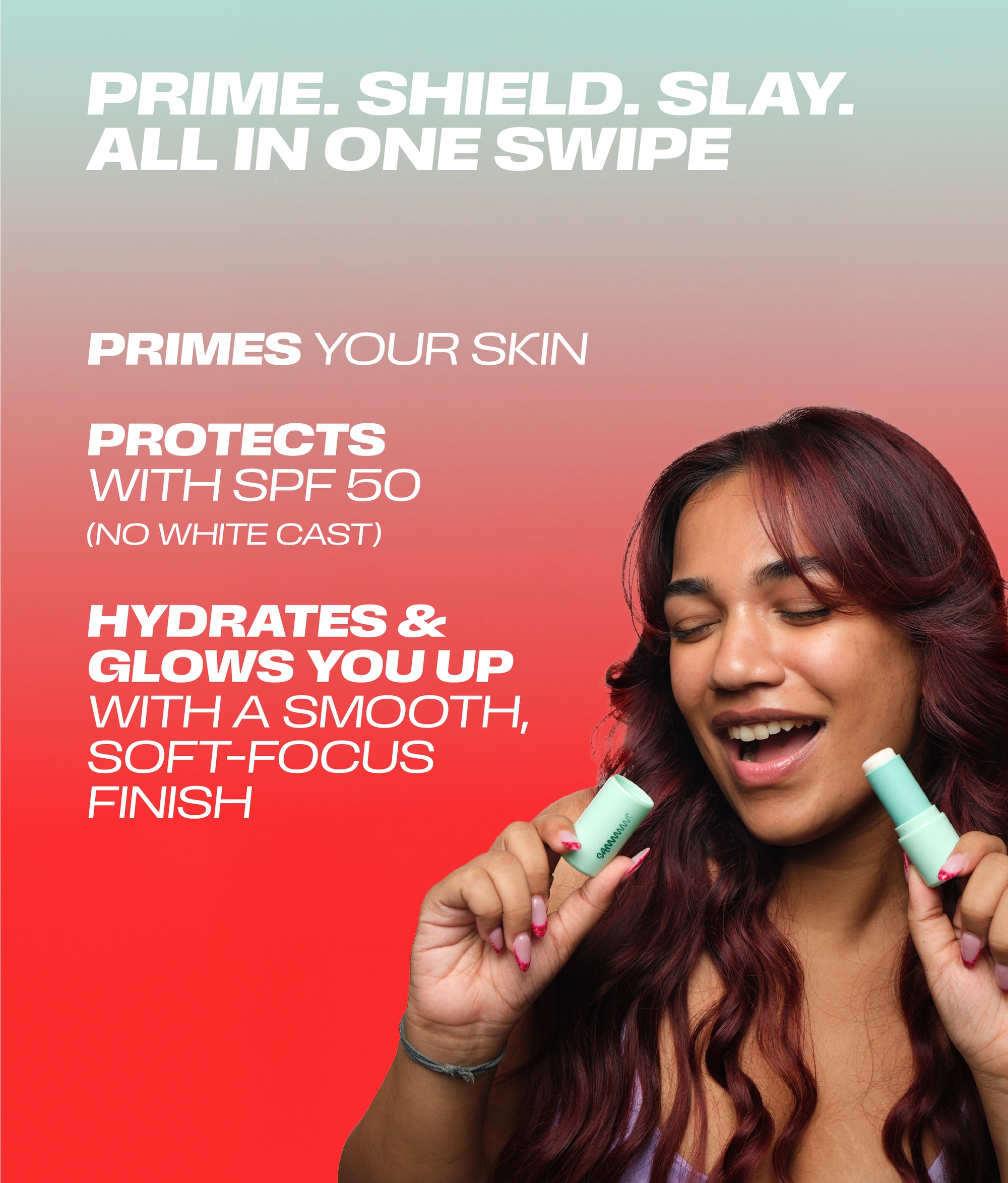 DEW IT ALL: 3-in-1 Primer & Sunstick with SPF 50 PA ++