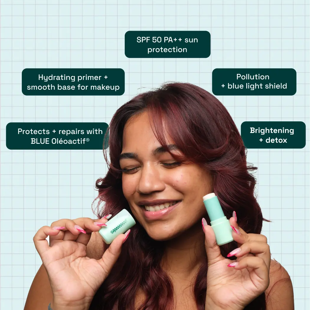 DEW IT ALL: 3-in-1 Primer & Sunstick with SPF 50 PA ++